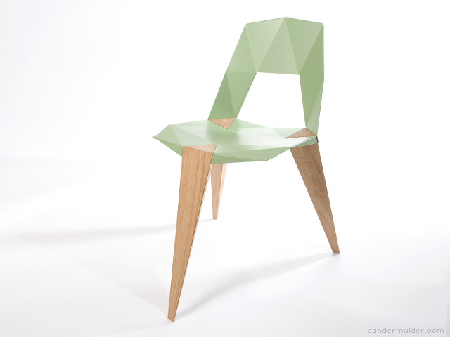 Pythagoras 3 legged chair by Sander Mulder